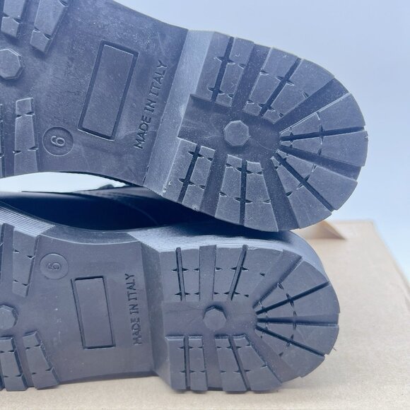 VALENTINO MARTY STUDDED LOGO LACE UP Combat BOOTS -BLACK LEATHER US 6 - Picture 11 of 12